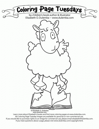 dulemba: Coloring Page Tuesday - Reading Sheep?