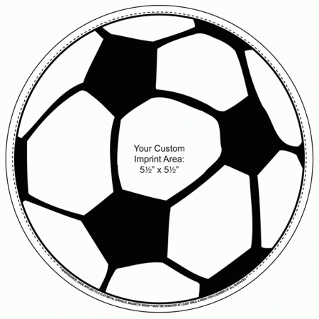 Soccer Ball Car Sign Magnet - 5.75"