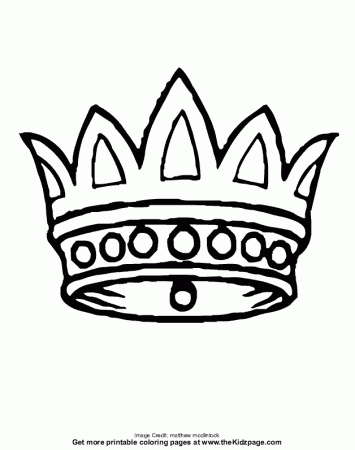 Crown - Free Coloring Pages for Kids - Printable Colouring Sheets