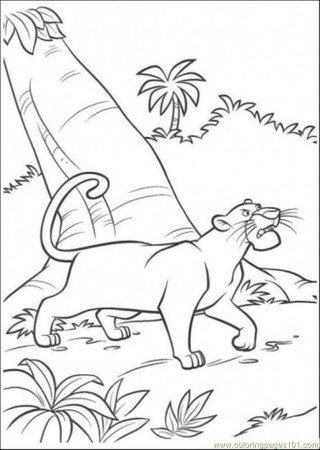 Coloring Pages Bagheera Is Walking In The Forest (Cartoons > The 