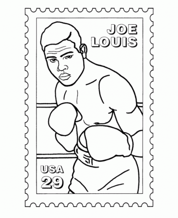 BlueBonkers: Postage Stamp Coloring Pages - Featured People - Joe 