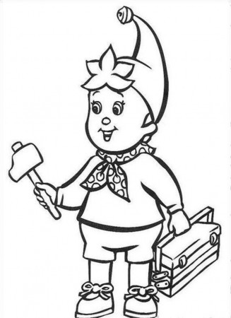 Noddy Tool Box Coloring Page Coloringplus 292986 Noddy Coloring Pages