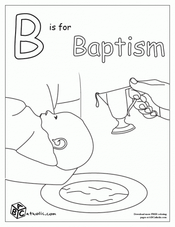 Pix For > Baptism Coloring Page