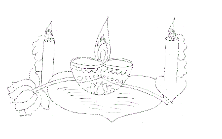 diwali candles coloring page pages on the festival