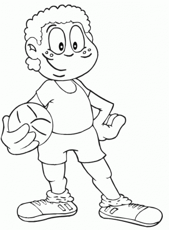 A Child Holding A Ball Coloring Pages - Football Coloring Pages 
