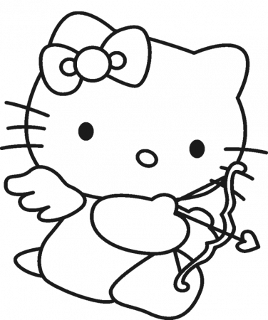 Hello Kitty Is Being Hold Doll Coloring Page - hello kitty 