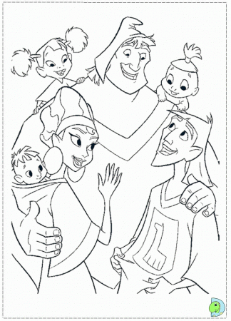 the emperor's new groove coloring pages