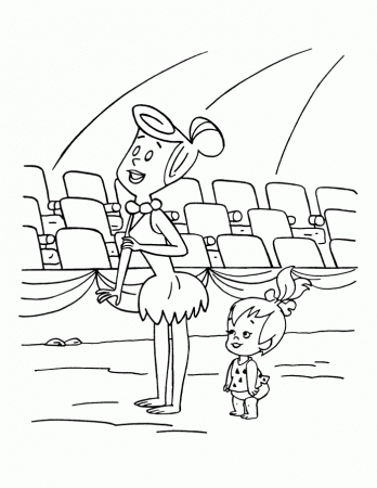 Wilma Flintstone Coloring Page | Kids Coloring Page