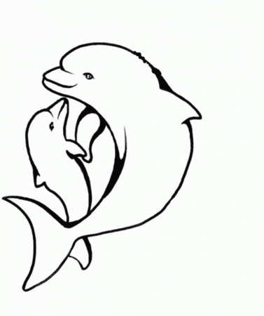 Dolphin Pictures To Color - HD Printable Coloring Pages
