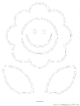Flowers Coloring Pages Cartoon Baby Bear