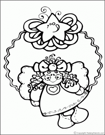 Christmas Wreath Coloring Pages Printable | Pictxeer