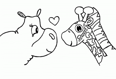Hippo and Giraffe Love by happytobequirky on deviantART