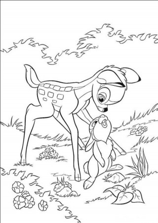 Cute Bambi Coloring Page Hd Wallpapers | Laptopezine.