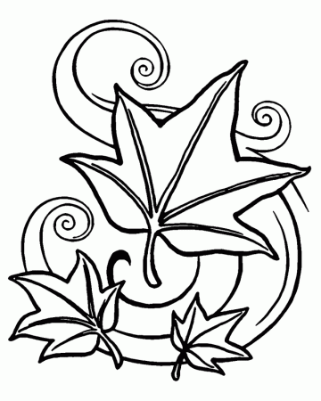 Autumn leaves coloring page - Free Printable Coloring Pages