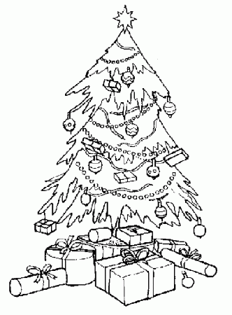 Free Coloring Christmas Tree