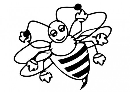 Coloring page honey bee - img 19386.