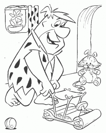 Free Coloring Flintstones