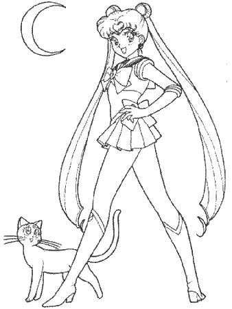 Sailor Moon lunsailor Colouring Pages