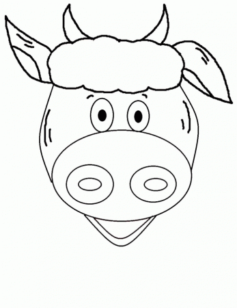 Cow Face Coloring Page | 99coloring.com