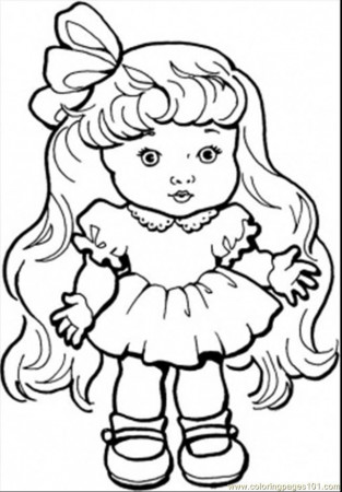 Coloring Pages Baby Girl With Long Hair (Peoples > Gender) - free 