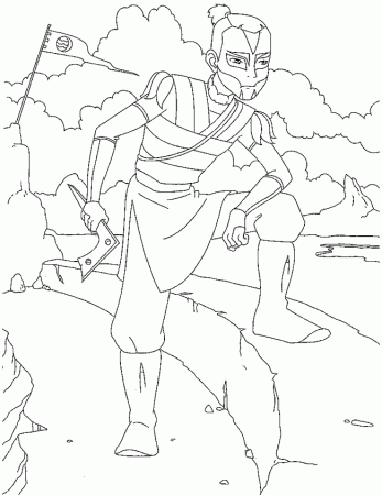 Team Avatar Aang And His Friends Are Strong Coloring Page |Avatar 