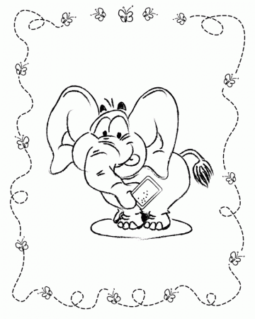 Elephant - Free Printable Coloring Pages