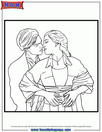 Titanic Movie Characters Coloring Page | HM Coloring Pages