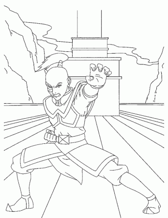 Avatar Zuko Was Observing Enemy Coloring Page |Avatar coloring 