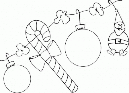 Christmas Ornament Colouring Pages Printable For Preschool - #