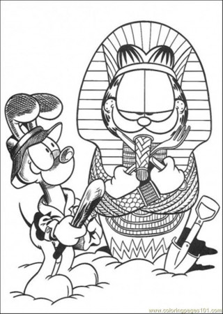 Coloring Pages Egypt (Cartoons > Garfield) - free printable 