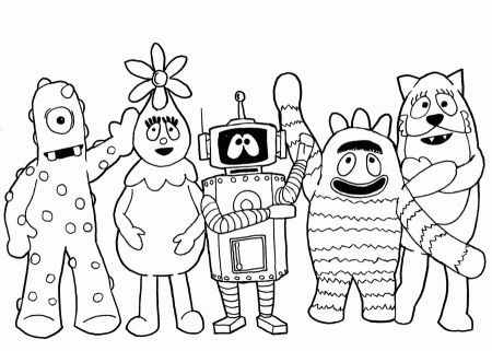 yo gabba gabba coloring pages