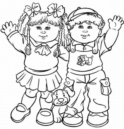 Cabbage Patch Kids Coloring Pages | Learn To Coloring