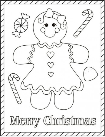 gingerbread girl | Christmas Coloring Pages