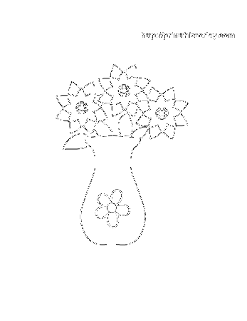 Flower Vase Coloring Page - Flower Coloring Page