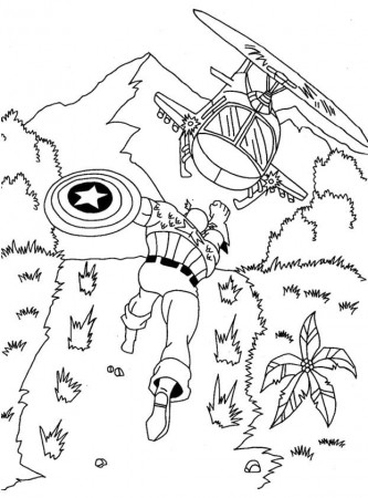 Printable Captain America Coloring Pages - Cartoon Coloring 
