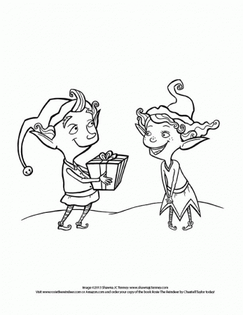 Shawna JC Tenney: Rosie the Reindeer Coloring Page: Christmas Elves!