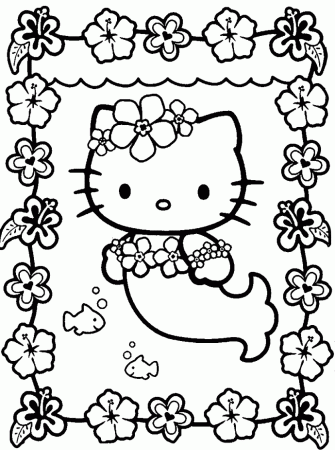 Hello Kitty Coloring Page, Cartons & Animations Wallpaper, hd 