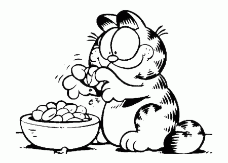 Garfield : Garfield With Camera Coloring Page, Garfield Takes The 