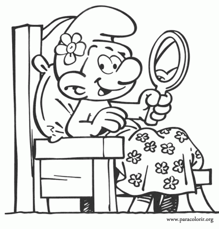 The Smurfs - Vanity Smurf coloring page