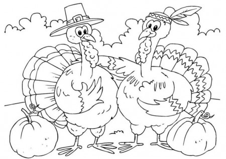 Newest Two Turkeys To Color | Laptopezine.