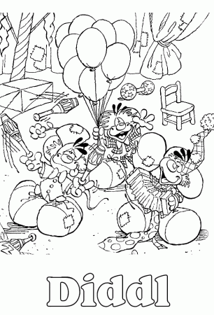 Diddl Coloring Pages - Coloringpages1001.
