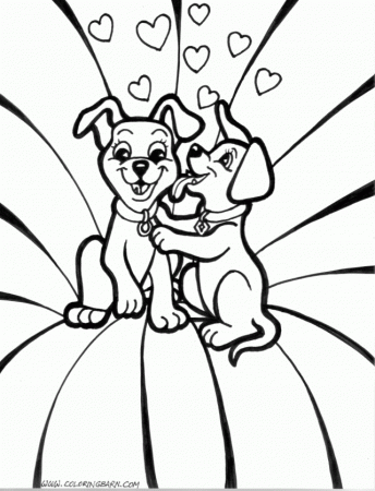 puppy love coloring page | Coloring Pages