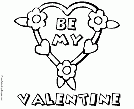 Valentine's Day coloring pages - Be My Valentine 9