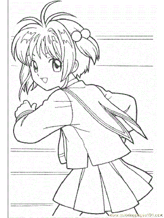 Coloring Pages Card Captors Coloring Pages 35 (Cartoons 