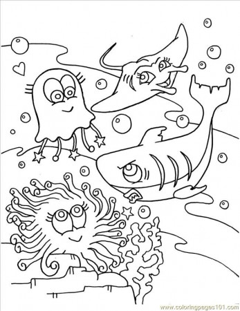 Coloring Pages Shark2 (Fish > Shark) - free printable coloring 