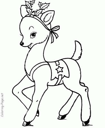 Christmas Coloring Pages - Reindeer