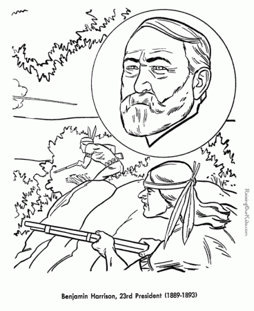Benjamin Harrison coloring pages - free and printable!