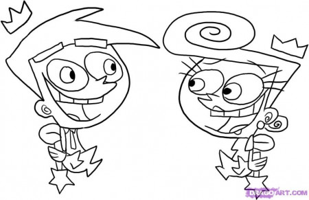 How to Draw Wanda and Cosmo, Step by Step, Nickelodeon Characters 