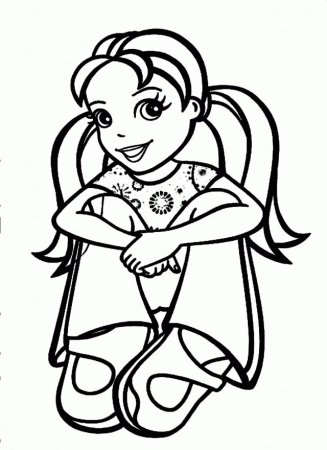 Download Polly Pocket With Her Relax Pose Coloring Pages Or Print 