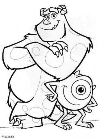 Related Pictures Sulley And Boo 1 Monsters Inc Coloring Pages Car 